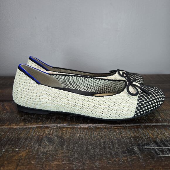 NEW Rothys The Ballet Flat Bow Womens 6.5 Flats Slip On Ballet Shoes Brown - Picture 1 of 11